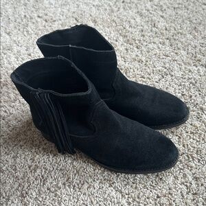 Polo Ralph Lauren Black leather Fringe Ankle Boots